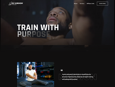 Fitness Website I DJ Gibson braning fitness logo ui ux web design