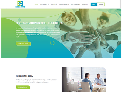 Bedside and Beyond Company I Nursing website design design logo minimal nursing ui website