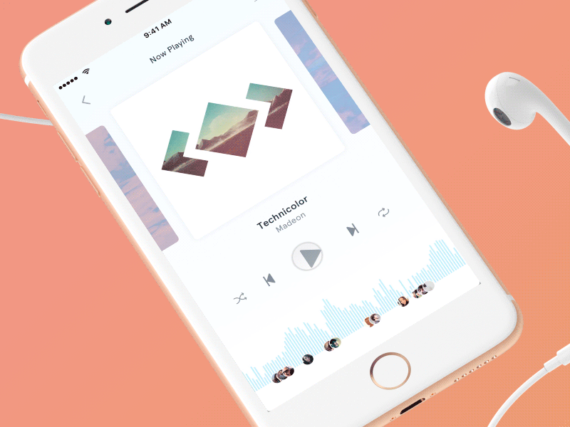 Colorful Music Player - Interactions
