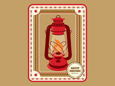 Match Box Lantern camp campfire camping camping lantern fire flame illustration illustrator lantern lanterns light matches safety matches