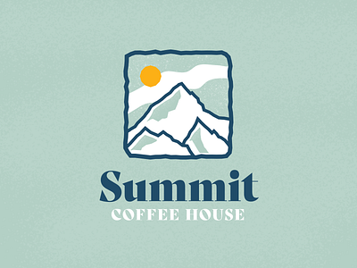 Summit Coffee House branding coffee coffeeshop illustration illustrator logo mountain pnw summit