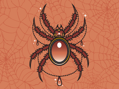 Jeweled Spider crystal halloween illustration jewel spider tattoo