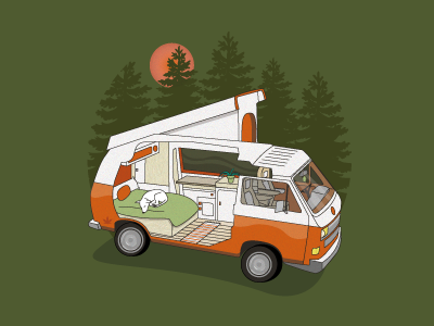 Camper Van camper camping design illustration outdoors van volkswagon vw