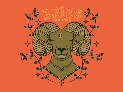 Aries aries astrology design folk graphic illustration ram sticker tattoo zodiac