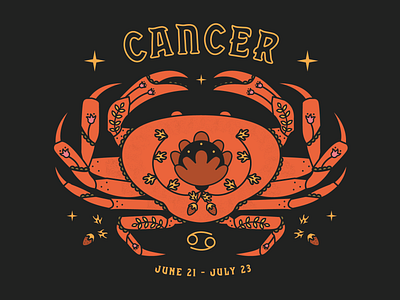 Cancer Zodiac astrology cancer design folk graphic illustration illustrator sticker vector zodiac