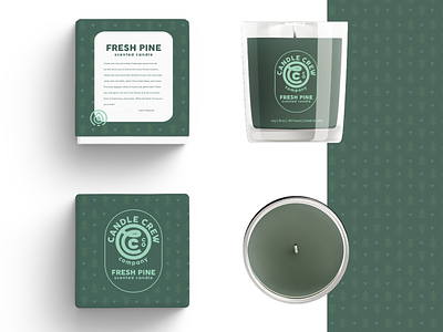 Candle Crew Co. brand identity branding branding design candle illustrator logo package package design pine scent scented