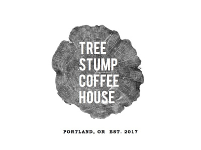 Tree Stump Coffee House branding coffee