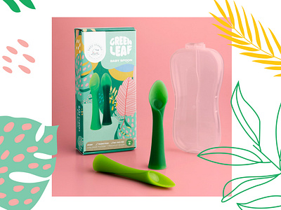 Packaging Design - Green Leaf Baby spoon