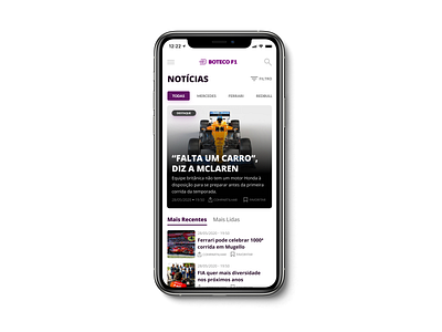 Boteco F1 App Redesign