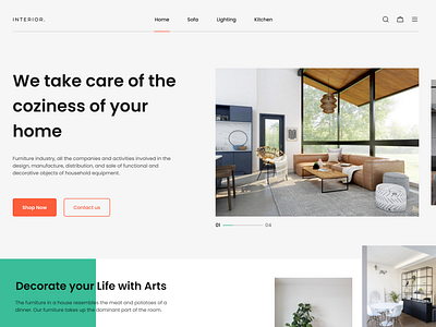 Furniture Store branding design minimal ui ux web web design