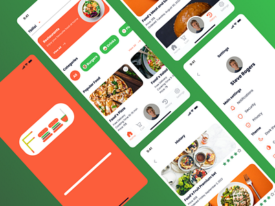 Mobile Food App app branding food logo ui ux