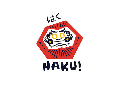 Haku! daruma doll haku japanese