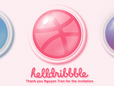 Hello Dribbble button candy dribbble