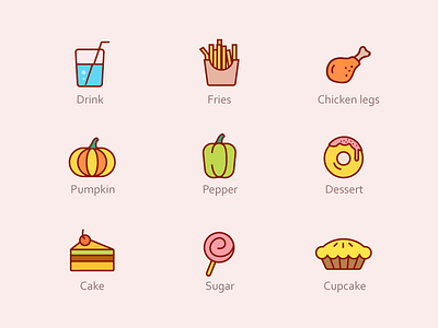 Icons for food