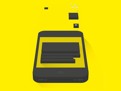 Contra does mobile icons illustration mobile yellow
