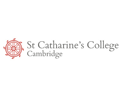 St Catharine's College Cambridge cambridge logo red university wheel