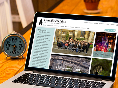 Gonville & Caius website cambridge college ui university website