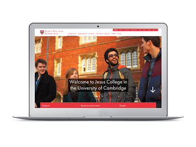 Jesus College website academic college digital jesus university web website
