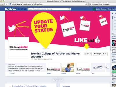 Bromley College 2012 Facebook cover bromley college education facebook