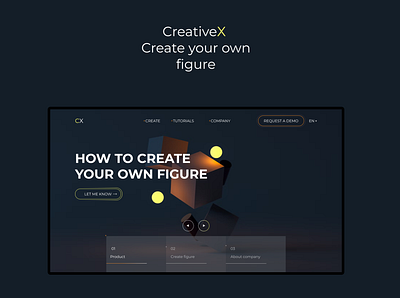 CreativeX - figure creator 3d design figma ui ux