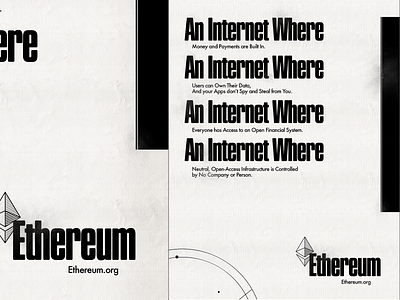 Ethereum Campaign 2/2 1960s 2d blockchain cryptocurrency illustrator photoshop poster typeface typogaphy