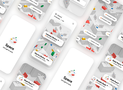 Concept Overview - Google Space 3d android app design google isometric logo low poly ui ux university videogame