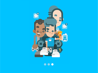 Onboarding guy #3 - it's HangTime bored guy character character design friends hanging out hangout iphone onboarding sneakers social network