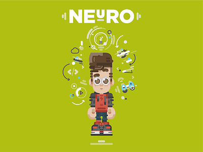 Neuro Opening Sketch cartoon character design icon set idea icons ideas ios app kid neuron space technology teenager