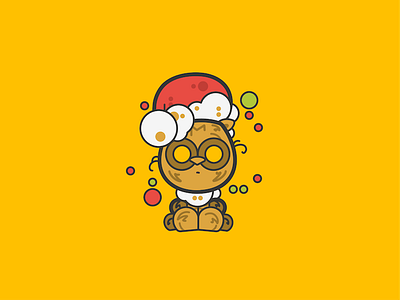 The Christmas cat cat character design christmas dots holiday pet holidays icon set pets santa stickers xmas
