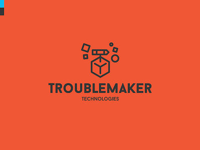 Troublemaker Technologies - rebrand colorway #1 apps branding design dynamite explosion logo logo rebrand pencil personal brand technology tnt troublemaker