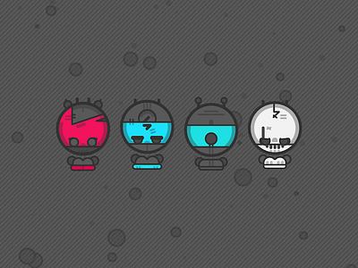 XYZ icons 90 180 alien character design dude girl icon set icons particles punk skull web icons world