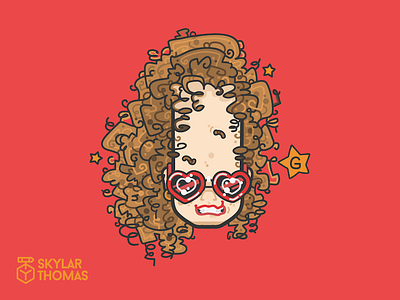 Stickers round 3: the actress acting actor celebrity character design girl hair icon set stars stickers sunglasses tv