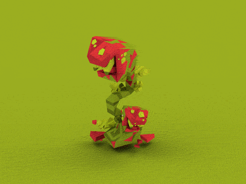 Videogame animations: Piranha Plant bite 3d animation bite character design leaf low poly mario nature object piranha plant plant videogame