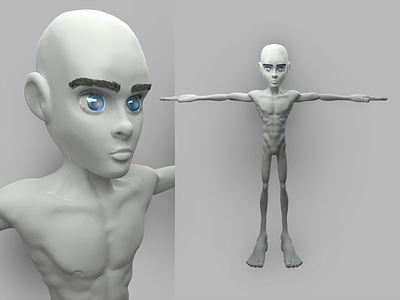 3d character: Maximilian, step 1 3d 3d character animated short animation animation after effects blender boy c4d character design highpoly illustration model modeling clay pixar sculpt videogame