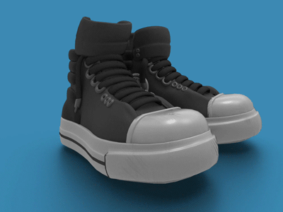 High poly shoe (back) 3d 3danimated animatedshort apparel apparel graphics blender c4d character design clothing converse converseallstar design fashion grunge isometric sharpie shoe videogame