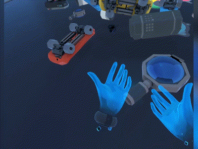LittleBot VR  - title and hands