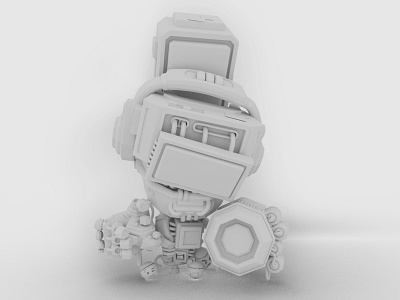 Ancient Bot - white render #01