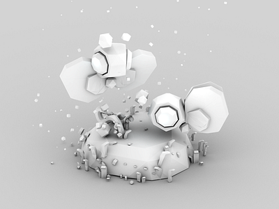 Glowing butterflies (no texture) 3d ar black white blender bw c4d character design illustration low poly particles texture videogame vr