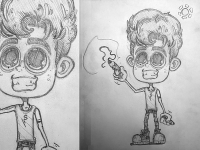 The Adventures of Skyguy (#01) 2d 2d character character design comic comicstrip drawing paper pencil pencil drawing pencil sketch sketch story videogame