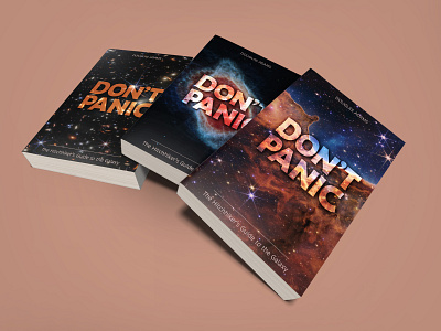 Don't Panic book cover design book design branding cover jacket design graphic design literature product design