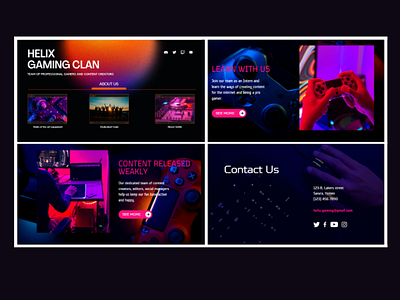 Helix Website Design branding cool design gamer gaming graphic design helix internet learn mock up neo new ui ux web design website