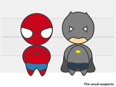 The usual suspects batman spiderman superhero