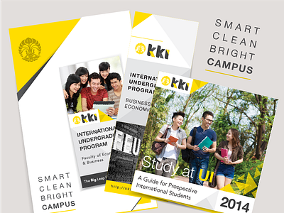 KKI FEUI Printed Promotional Media Design booklet economic flyer leaflet map ui