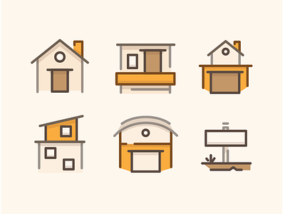 Colorized Listing Type Icons icon illustration listing property