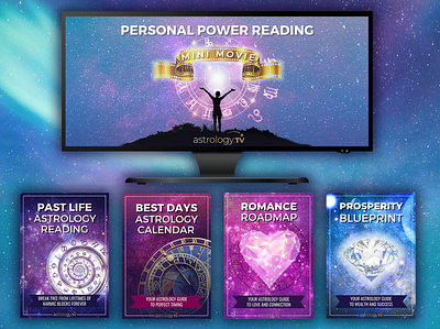 E-Book Covers for Astrology.tv astrology collage cover design graphic design illustration poster space