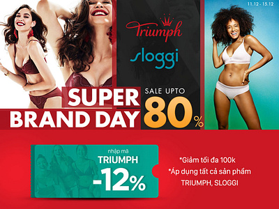 Triumph & Sloggi promotional banner end year