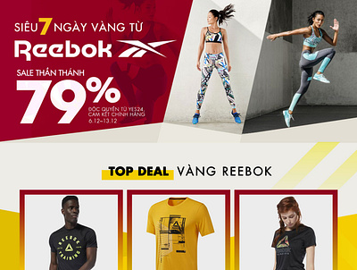 Reebook 7 days sale off banner branding reebok sports