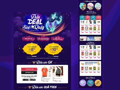 Landing page Ecommerce with Genie inspiration deal ecommerce landing page ux