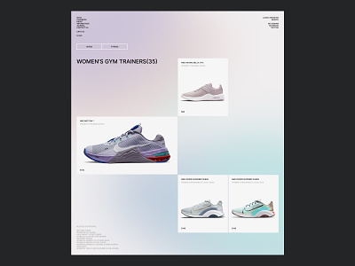 Minimal catalog concept clean concept e-commerce gradient grid layout minimal modern website градиент концепт минимализм сетка