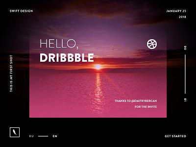 Hello Dribbble! debut first shot hello dribbble welcome